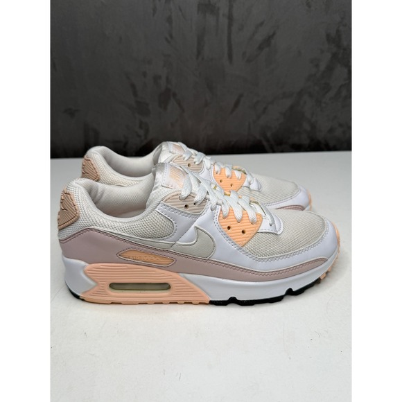 Nike Shoes - Nike Women’s Air Max 90 Sneakers in White and Peach